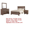 Bello 4pc King Bedroom Set | Transitional Washed Taupe Brown n Black