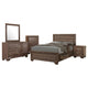 Bello 5pc Queen Bedroom Set with Bed Storage | Washed Taupe Brown