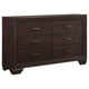 Bello 4pc Queen Size Bedroom Set | Recessed Grooves | Dark Cocoa Brown