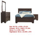 Bello 4pc Queen Size Bedroom Set | Recessed Grooves | Dark Cocoa Brown
