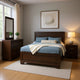 Bello 4pc Queen Size Bedroom Set | Recessed Grooves | Dark Cocoa Brown
