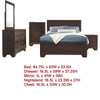 Bello 5pc Queen Size Bedroom Set | Recessed Grooves | Dark Cocoa Brown