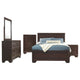 Bello 5pc Queen Size Bedroom Set | Recessed Grooves | Dark Cocoa Brown