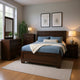 Bello 5pc Queen Size Bedroom Set | Recessed Grooves | Dark Cocoa Brown