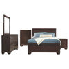 Bello 5pc Queen Size Bedroom Set | Recessed Grooves | Dark Cocoa Brown