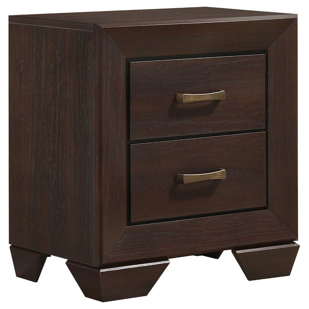 Bello 4pc Queen Size Bedroom Set | Underbed Drawers | Dark Cocoa Brown