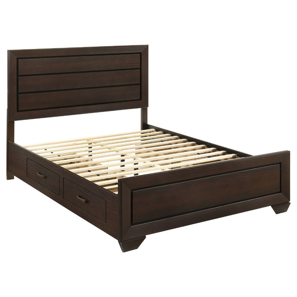 Bello 5pc Queen Size Bedroom Set | Underbed Drawers | Dark Cocoa Brown