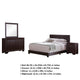 Desy 4pc Queen Size Bedroom Set | Extra Dark Cocoa Brown Faux Leather