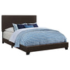Desy 5pc Queen Size Bedroom Set | Extra Dark Cocoa Brown Faux Leather