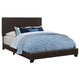 Desy 5pc Queen Size Bedroom Set | Extra Dark Cocoa Brown Faux Leather