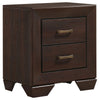 Desy 5pc Queen Size Bedroom Set | Extra Dark Cocoa Brown Faux Leather