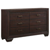 Desy 5pc Queen Size Bedroom Set | Extra Dark Cocoa Brown Faux Leather