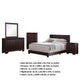 Desy 5pc Queen Size Bedroom Set | Extra Dark Cocoa Brown Faux Leather