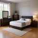 Desy 5pc Queen Size Bedroom Set | Extra Dark Cocoa Brown Faux Leather