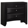 Ica 4pc Queen Bedroom Set with Storage Headboard and Footboard | Black