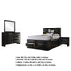 Ica 4pc Queen Bedroom Set with Storage Headboard and Footboard | Black