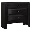Ica 5pc Queen Bedroom Set with Storage Headboard and Footboard | Black