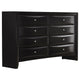 Ica 5pc Queen Bedroom Set with Storage Headboard and Footboard | Black