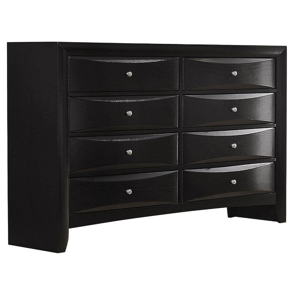 Ica 5pc Queen Bedroom Set with Storage Headboard and Footboard | Black