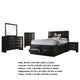Ica 5pc Queen Bedroom Set with Storage Headboard and Footboard | Black