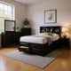Ica 5pc Queen Bedroom Set with Storage Headboard and Footboard | Black