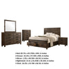 Frio 5pc Queen Bedroom Set with Footboard Storage | Rustic Gold Brown