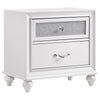 Dini 5pc Queen Bedroom Set | Gray Faux Leather Grid Upholstery | White