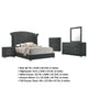 Giya 5pc Queen Bedroom Set | Rich Tufted Dark Gray Velvet Upholstery