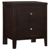 Con 4 Piece Queen Bedroom Set | Black Leather Upholstery | Dark Brown
