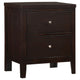 Con 4 Piece Queen Bedroom Set | Black Leather Upholstery | Dark Brown