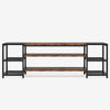 TV Media Entertainment Stand | 3 Tier | Industrial Brown Black 79’’ BM336900
