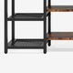 TV Media Entertainment Stand | 3 Tier | Industrial Brown Black 79’’ BM336900