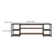 TV Media Entertainment Stand | 3 Tier | Industrial Brown Black 79’’ BM336900