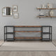 TV Media Entertainment Stand | 3 Tier | Industrial Brown Black 79"