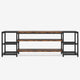 TV Media Entertainment Stand | 3 Tier | Industrial Brown Black 79"