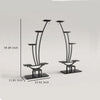 6 Tier Plant Stand Set of 2 w Hooks | Curved Display Shelf | Black BM336901
