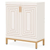 Entryway Shoe Cabinet with 2 Doors | 5 Tier | 37’’ White and Gold BM336902
