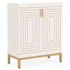 Entryway Shoe Cabinet with 2 Doors | 5 Tier | 37" White and Gold