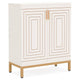 Entryway Shoe Cabinet with 2 Doors | 5 Tier | 37" White and Gold