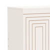 Entryway Shoe Cabinet with 2 Doors | 5 Tier | 37’’ White and Gold BM336902