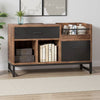 Lateral File Cabinet with 2 Drawers | Rustic Brown Black | 39"