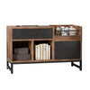 Lateral File Cabinet with 2 Drawers | Rustic Brown Black | 39"