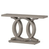 Sofa Console Table w Geometric Double C Base | 55’’ Farmhouse Gray BM336905