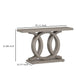 Sofa Console Table w Geometric Double C Base | 55’’ Farmhouse Gray BM336905