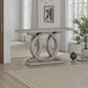 Sofa Console Table w Geometric Double C Base | 55" Farmhouse Gray