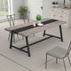 Farmhouse Dining Table | 71" Rectangular Gray Black Accent Top