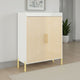 Modern Foyer Shoe Cabinet | 6 Tier Design w 2 Doors | White Brown Wood