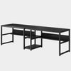 Industrial 2 Person Double Desk | 79’’ Top with Under Shelf | Black BM336914