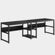 Industrial 2 Person Double Desk | 79" Top with Under Shelf | Black