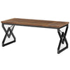 Executive Desk | 63’’ Rustic Wood Top | X Design Black Metal Frame BM336920